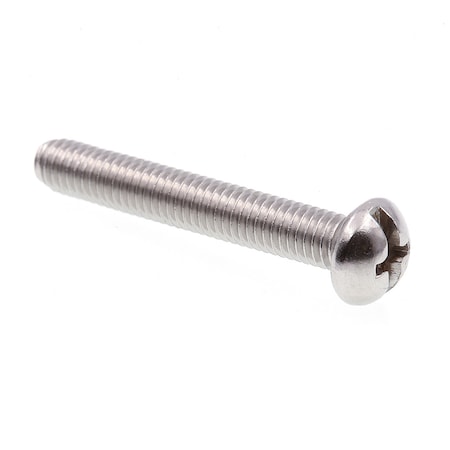 Prime-Line Machine Screw, Round Head, Phil/Sltd Comb No. 10-32 X 1-1/4in 18-8 Stainless Steel 25PK 9004310
